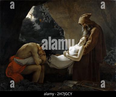 Anne-Louis Girodet de Roussy-Trioson - die Entgrabung von Atala (um 1808) Stockfoto