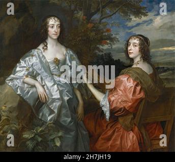 Anthony Van Dyck (1599-1641) - Katherine, Gräfin von Chesterfield, und Lucy, Gräfin von Huntingdon Stockfoto