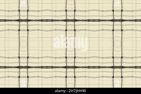 Schwarzes Plaid-Muster. Nahtlose Tartan-Textur. Stockfoto