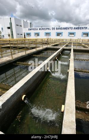 itabuna, bahia, brasilien - 2. märz 2012: Blick auf eine Wasseraufbereitungsanlage der städtischen Wasser- und Abwassergesellschaft - Emasa - in der Stadt Itabuna Stockfoto