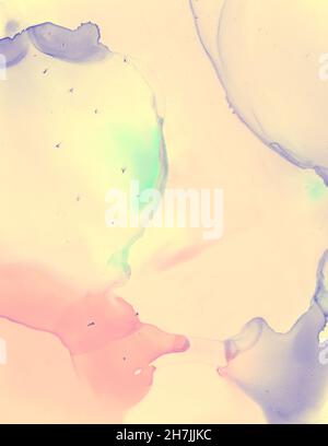 Vorlage Für Hochzeitseinladung. Pink Pastel Flow Splash. Stockfoto