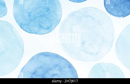 Blaue Kreisstruktur Mit Scribble-Effekt. Dekorativ Rund Stockfoto
