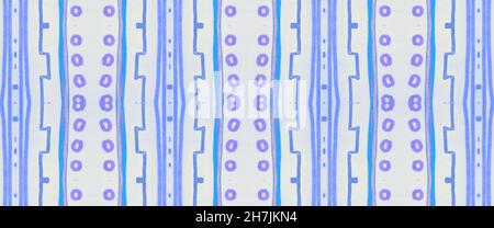 Ethnisches Muster. Indigo Vintage Ikat Hintergrund. Stockfoto