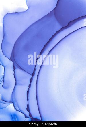 Blue Flow-Abbildung. Grafische Alkoholtinte Stockfoto