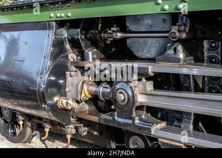 Kolbenmechanismus, modifizierte Hall Class No 7903 Foremarke Hall, an der Station Toddington Stockfoto