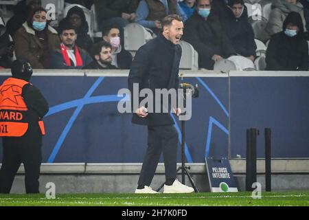 Lille, Frankreich, 23. November 2021, Matthias JAISSLE von RB Salzbourg während der UEFA Champions League, des Fußballspiels der Gruppe G zwischen Lille LOSC und dem FC Salzburg am 23. November 2021 im Pierre-Mauroy-Stadion in Villeneuve-d'Ascq bei Lille, Frankreich - Foto: Matthieu Mirville/DPPI/LiveMedia Quelle: Independent Photo Agency/Alamy Live News Stockfoto