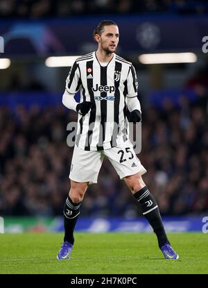 Juventus' Adrien Rabiot während des UEFA Champions League-Spiels der Gruppe H in Stamford Bridge, London. Bilddatum: Dienstag, 23. November 2021. Stockfoto