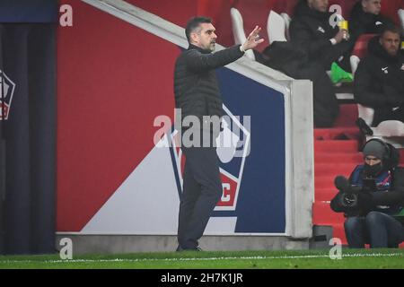 Lille, Frankreich, 23. November 2021, Jocelyn GOURVENNEC von Lille während der UEFA Champions League, des Fußballspiels der Gruppe G zwischen Lille LOSC und dem FC Salzburg am 23. November 2021 im Pierre Mauroy-Stadion in Villeneuve-d'Ascq in der Nähe von Lille, Frankreich - Foto Matthieu Mirville / DPPI Stockfoto