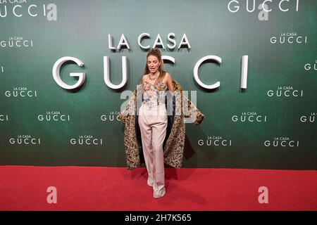 Madrid. Spanien. 20211123, Flora Gonzalez nimmt am 23. November 2021 an der Premiere des „House of Gucci“ im Callao Cinema in Madrid Teil. Quelle: MPG/Alamy Live News Stockfoto