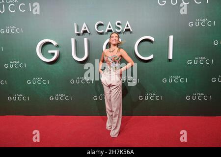 Madrid. Spanien. 20211123, Flora Gonzalez nimmt am 23. November 2021 an der Premiere des „House of Gucci“ im Callao Cinema in Madrid Teil. Quelle: MPG/Alamy Live News Stockfoto