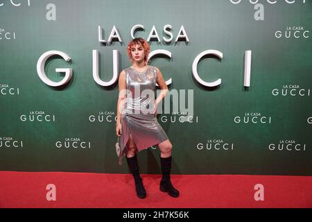 Madrid. Spanien. 20211123, Dora Postigo nimmt am 23. November 2021 an der Premiere des „House of Gucci“ im Callao Cinema in Madrid Teil. Quelle: MPG/Alamy Live News Stockfoto