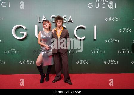 Madrid. Spanien. 20211123, Dora Postigo nimmt am 23. November 2021 an der Premiere des „House of Gucci“ im Callao Cinema in Madrid Teil. Quelle: MPG/Alamy Live News Stockfoto