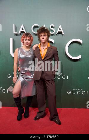 Madrid. Spanien. 20211123, Dora Postigo nimmt am 23. November 2021 an der Premiere des „House of Gucci“ im Callao Cinema in Madrid Teil. Quelle: MPG/Alamy Live News Stockfoto