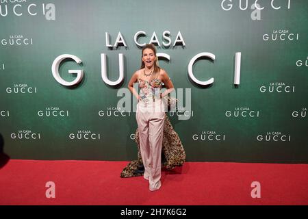 23. November 2021, Madrid, Madrid, Spanien: Flora Gonzalez nimmt an der Premiere des „House of Gucci“ im Callao Cinema am 23. November 2021 in Madrid, Spanien Teil (Bildnachweis: © Jack Abuin/ZUMA Press Wire) Stockfoto