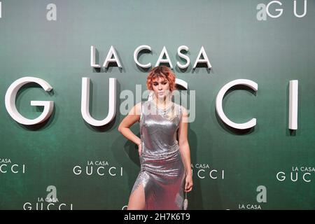 23. November 2021, Madrid, Madrid, Spanien: Dora Postigo nimmt am 23. November 2021 in Madrid, Spanien, an der Premiere des „House of Gucci“ im Callao Cinema Teil (Kreditbild: © Jack Abuin/ZUMA Press Wire) Stockfoto