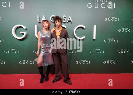 23. November 2021, Madrid, Madrid, Spanien: Dora Postigo nimmt am 23. November 2021 in Madrid, Spanien, an der Premiere des „House of Gucci“ im Callao Cinema Teil (Kreditbild: © Jack Abuin/ZUMA Press Wire) Stockfoto