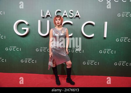 23. November 2021, Madrid, Madrid, Spanien: Dora Postigo nimmt am 23. November 2021 in Madrid, Spanien, an der Premiere des „House of Gucci“ im Callao Cinema Teil (Kreditbild: © Jack Abuin/ZUMA Press Wire) Stockfoto