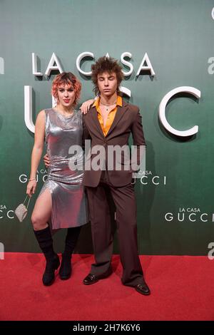 23. November 2021, Madrid, Madrid, Spanien: Dora Postigo nimmt am 23. November 2021 in Madrid, Spanien, an der Premiere des „House of Gucci“ im Callao Cinema Teil (Kreditbild: © Jack Abuin/ZUMA Press Wire) Stockfoto