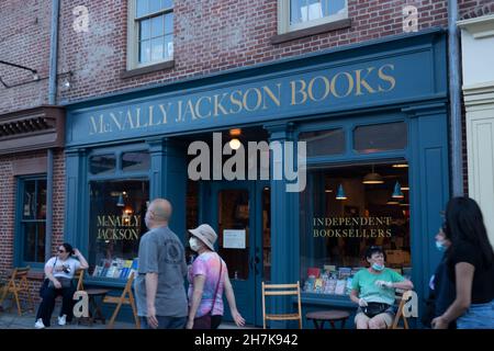 McNally Jackson Bücher Laden South Street Seaport Nachbarschaft von Manhattan NYC Stockfoto