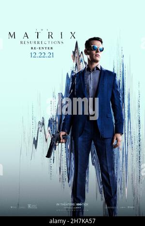 ERSCHEINUNGSDATUM: 22. Dezember 2021 TITEL: The Matrix Resurrections STUDIO: Village Roadshow Picters REGIE: Lana Wachowski HANDLUNG: Unbekannt MIT: JONATHAN GROFF Plakatkunst. (Bild: © Village Roadshow Picters/Entertainment Pictions Stockfoto