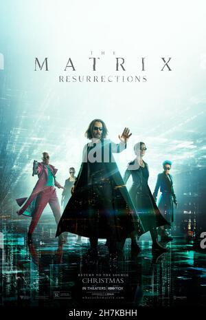 ERSCHEINUNGSDATUM: 22. Dezember 2021 TITEL: The Matrix Resurrections STUDIO: Village Roadshow Picters REGIE: Lana Wachowski HANDLUNG: Unbekannt MIT: KEANU REEVES als Neo-Plakatkunst. (Credit Image: © Village Roadshow Picters/Entertainment Pictions Stockfoto