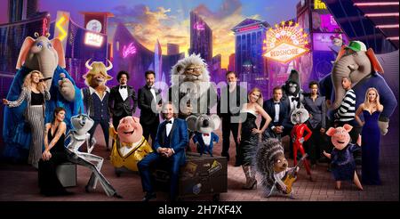 VERÖFFENTLICHUNG: 22. Dezember 2021 TITEL: Sing 2 STUDIO: Universal Picturs REGIE: Garth Jennings PLOT: Buster Moon und seine Freunde müssen den zurückschreckendem Rockstar Clay Calloway zur Eröffnung einer neuen Show überreden. HAUPTROLLE: Matthew McConaughey als Buster Moon. (Kreditbild: © Universal Pictures/Entertainment Pictures) Stockfoto