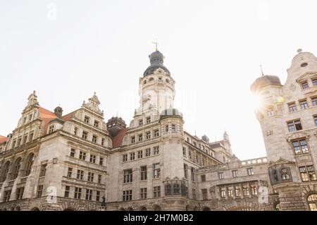 Deutschland, Sachsen, Leipzig, Neues Rathaus Stockfoto