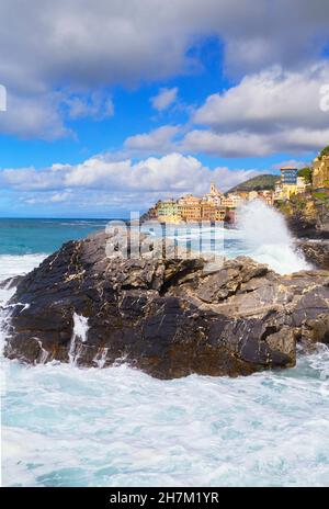 Das malerische Dorf Bogliasco, Bogliasco, Ligurien, Italien, Europa Stockfoto