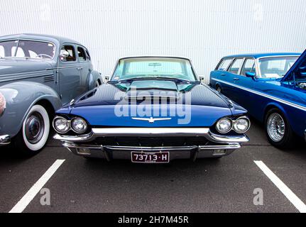 1965 Ford Thunderbird Oldtimer. St Kilda, Victoria, Australien, 2nd. September 2018 - Melbourne Car Show Vatertag. Stockfoto