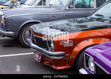 SLR 5000, 1974-1978, Holden Torana, Nahaufnahme. St Kilda, Melbourne Car Show Vatertag. Oldtimer. Victoria, Australien, September 2nd. Stockfoto