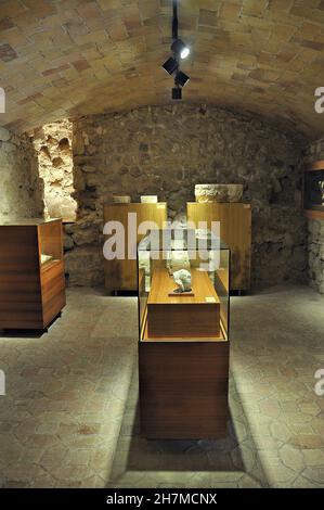 Stadtmuseum der Geschichte von Sant Martí Sarroca Region von Alto Panadés, Provinz Barcelona, Katalonien, Spanien Stockfoto