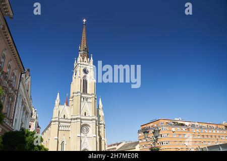 Novi-Sad, Serbien - 06.05.2021: Pfarrkirche der Name Maria Stockfoto