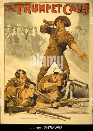 Enlist Poster - Australian World War One Propaganda - 1914-1918 - 02 Stockfoto