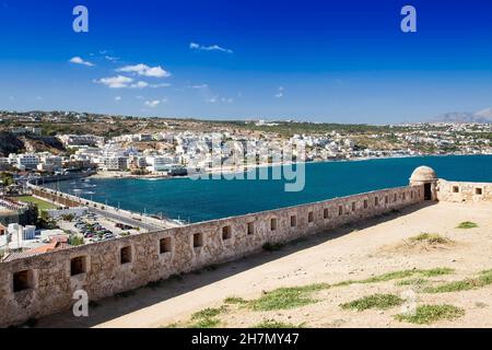 Venezianischen Hafen, Rethymno, Kreta, Griechenland Stockfoto