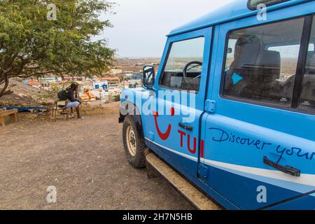 Ausflug Landrover, Espargos, Ilha do Sal, Cabo Verde Stockfoto