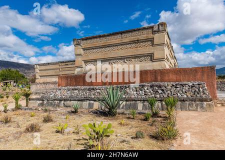 Archäologische Stätte von Mitla aus der Zapotec-Kultur, San Pablo Villa de Mitla, Oaxaca, Mexiko Stockfoto