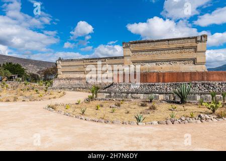 Archäologische Stätte von Mitla aus der Zapotec-Kultur, San Pablo Villa de Mitla, Oaxaca, Mexiko Stockfoto