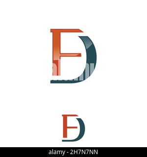 FD F D Letter-Logo. Kreative moderne Buchstaben Vektor-Symbol-Logo. Vektorgrafik EPS.8 EPS.10 Stock Vektor