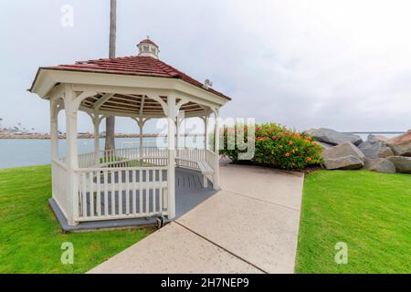 Pavillon an der Küste von Oceanside in Kalifornien Stockfoto