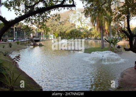 Lake Mayor Celso Daniel Park in Santo André, São Paulo, Brasilien Stockfoto