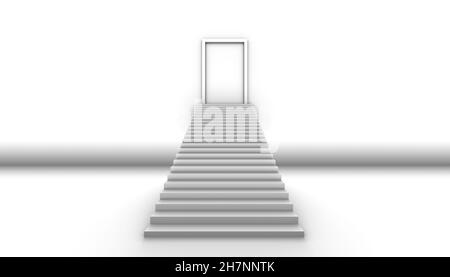 Abstract 3D Hintergrund mit Treppe nach oben. 3D Rendern Stockfoto