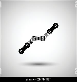 Fahrradkette. Vektor-Symbol für Fahrradzubehör. Stock Vektor