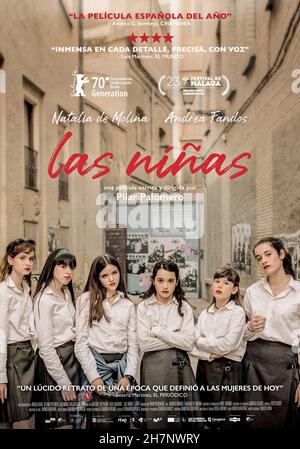 Las niñas Jahr : 2020 Spanien Regie : Pilar Palomero Ainara Nieto, Elisa Martínez, Zoe Arnao, Andrea Fandos, Julia Sierra, Carlota Gurpegui Spanisches Poster Stockfoto