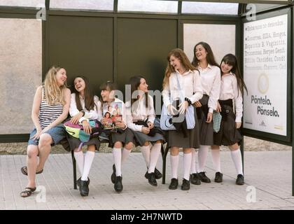 Las niñas Jahr : 2020 Spanien Regie : Pilar Palomero Pilar Palomero, Andrea Fandos, Julia Sierra, Zoe Arnao, Ainara Nieto, Carlota Gurpegui, Elisa Martínez Tournage Stockfoto