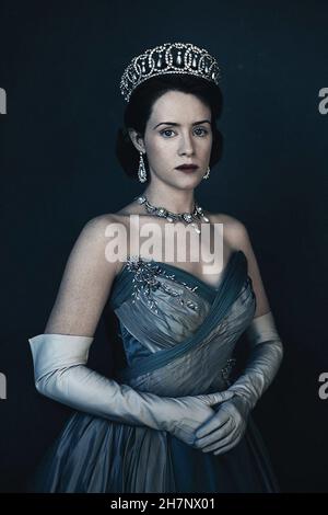 The Crown TV Series (2016-) UK / USA erstellt von Peter Morgan 2016 Saison 1 Claire Foy Stockfoto