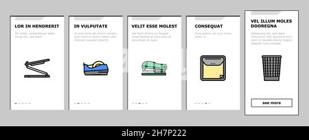 Arbeitsplatzzubehör Und -Tools Symbole Für Das Einsteigen Set Vector Stock Vektor