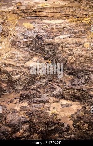 Rocky Wash des Tuff Canyon im Big Bend National Park Stockfoto