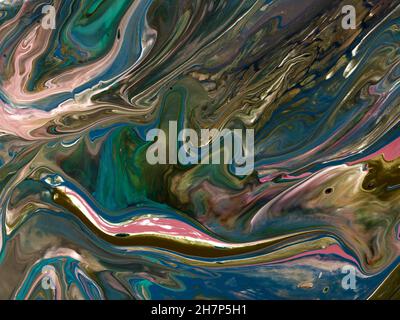 Abstrakt kreative handbemalte Hintergrund, Marmor-Textur, Acryl-Kunst, künstlerische Textur. Moderne Kunst. Zeitgenössische Kunst Stockfoto
