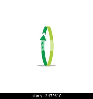 Kreis grüne Farben Band Pfeil recyceln Symbol Vektor Stock Vektor