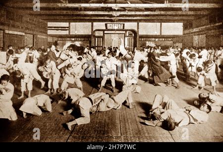 Wrestling School, Japan, Anfang 1900s Stockfoto